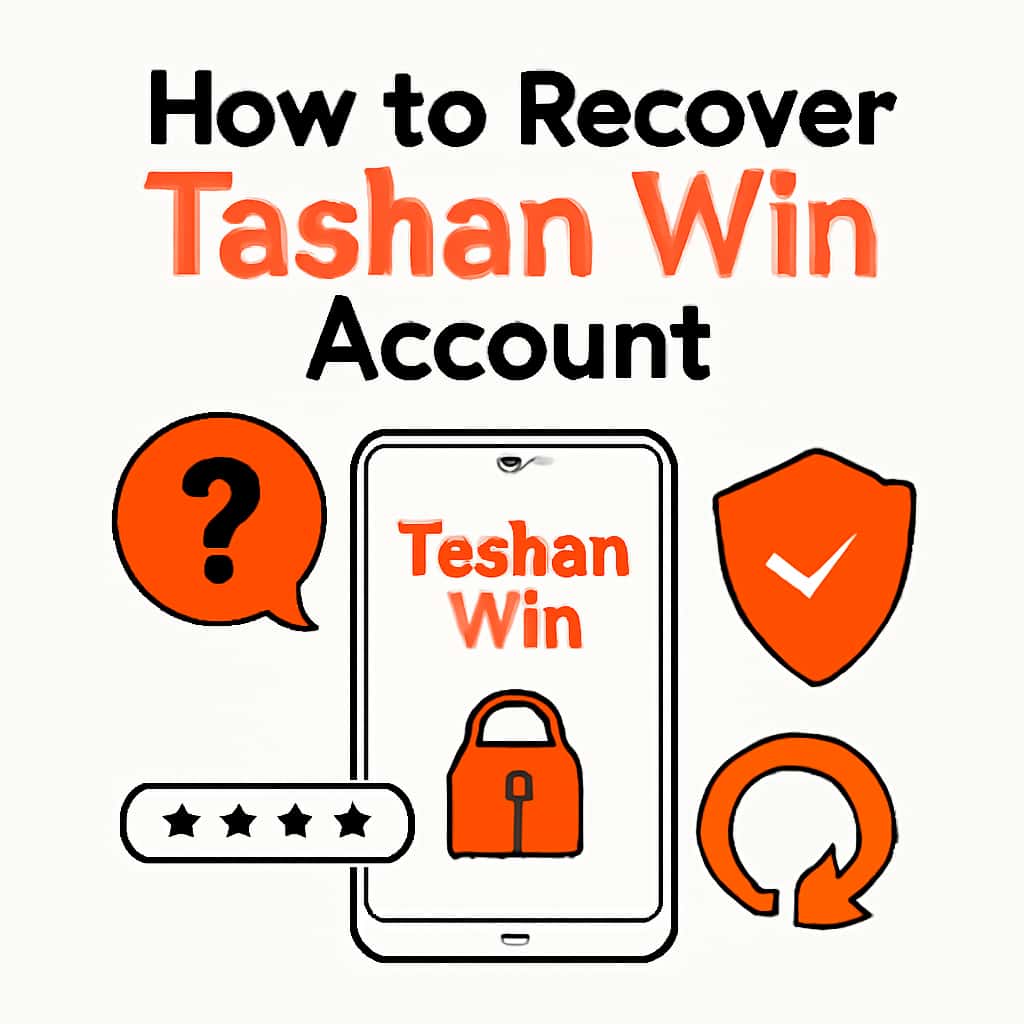 Diagram illustrating the steps for recovering a Tashan Win account.