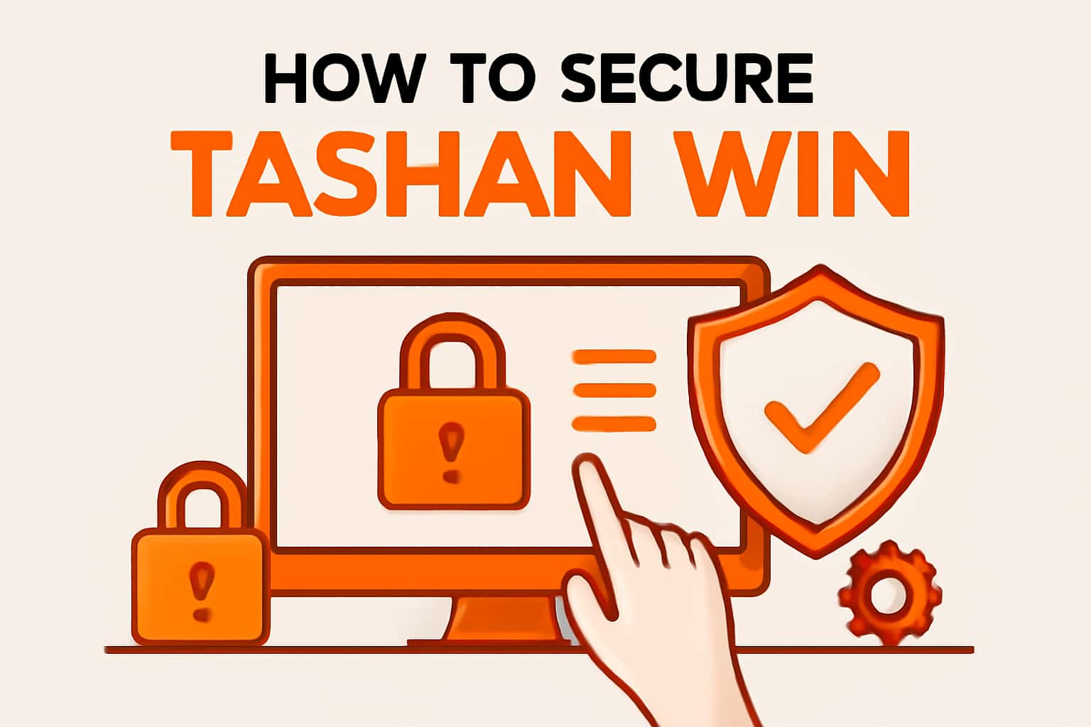 An informative visual representation of securing a Tashan Win account.