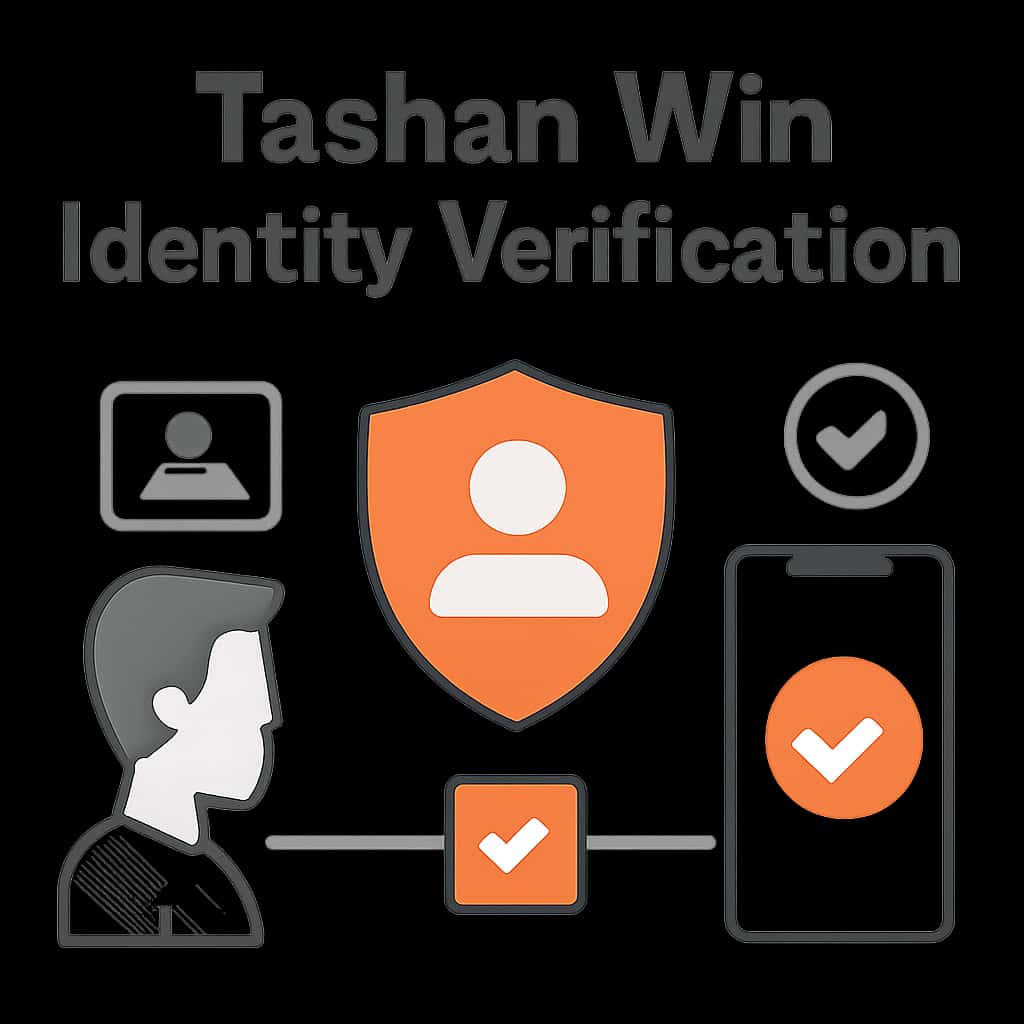 An educational diagram outlining the identity verification process for Tashan Win.