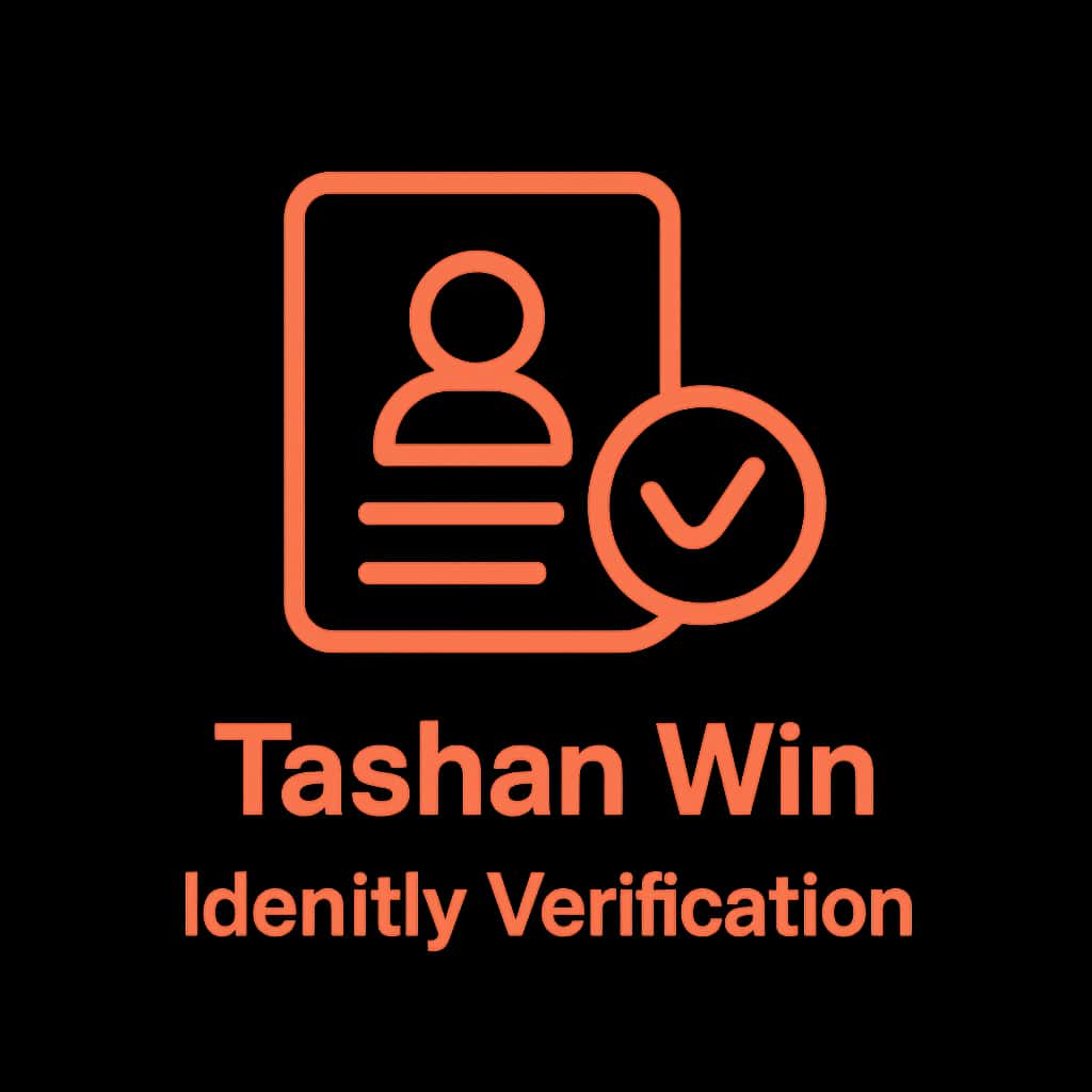 A professional badge depicting Tashan Win Identity Verification.